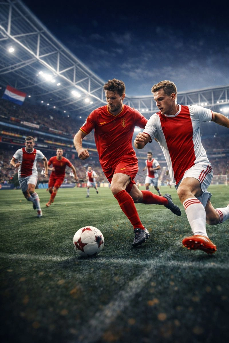 Nederland vs België voetbalactie